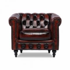 VCシリーズ ソファ 1人掛けソファ 本革 アンティークブラウン VC1LS7126K