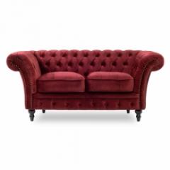 ヴィンセント VJシリーズ 2人掛けソファ 2シート レッドベルベット 布地 VJ2F41K