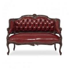 イタリアンスタイル 2人掛けソファ セティ ブラウンxレッド 本革 1002-2-5L15B