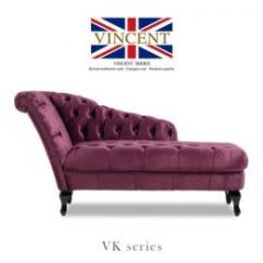 ヴィンセント VKシリーズ カウチソファ ロイヤルパープル 布地 VKF222K