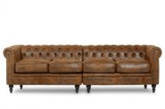 VCシリーズ 4人掛けソファ ブラウン バックスキン風 布地 VC4P30K