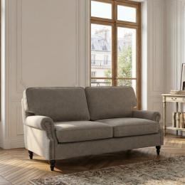 ブリックス 2.5人掛けソファ コンパクトソファ ライトグレー 合成皮革 VE2P101K