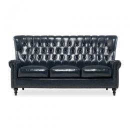 ヴィンセント VHシリーズ ハイバック 3人掛けソファ ブルー 合皮 VH3P58K