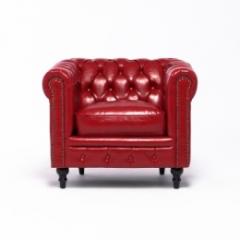 VCシリーズ 1人掛けソファ レッド 合皮 VC1P63K