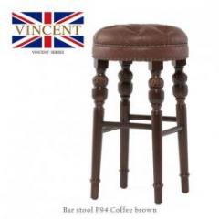 ヴィンセント バースツール ラウンド コーヒーブラウン 合皮 9006-R-5P94B
