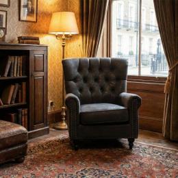 VHシリーズ 1人掛けソファ ハイバックソファ チャコールグレー 合皮 VH1P71K